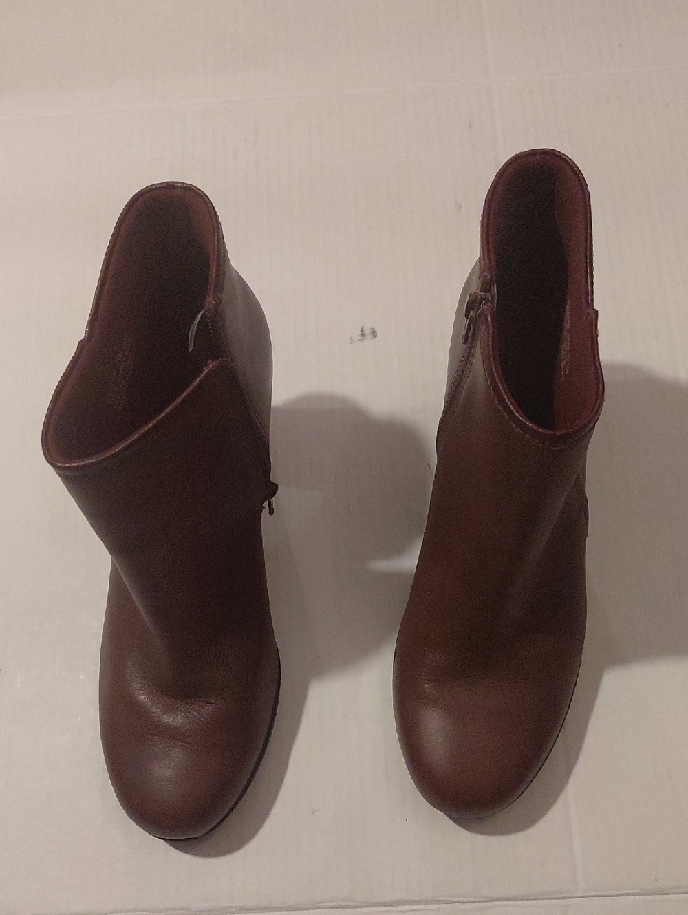 Clarks Women's Dark Brown Oxblood Leather Upper Ankle Booties Boots Size 8 5 M